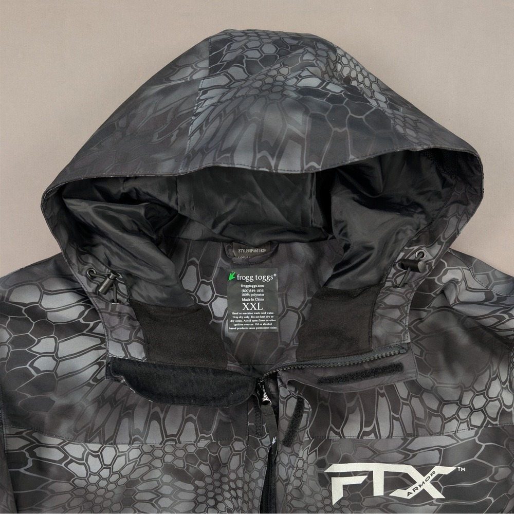 Frogg Toggs FTX Armor 2XL Kryptek Typhon Waterproof Rain Hunting Jacket NWOT - Picture 5 of 16